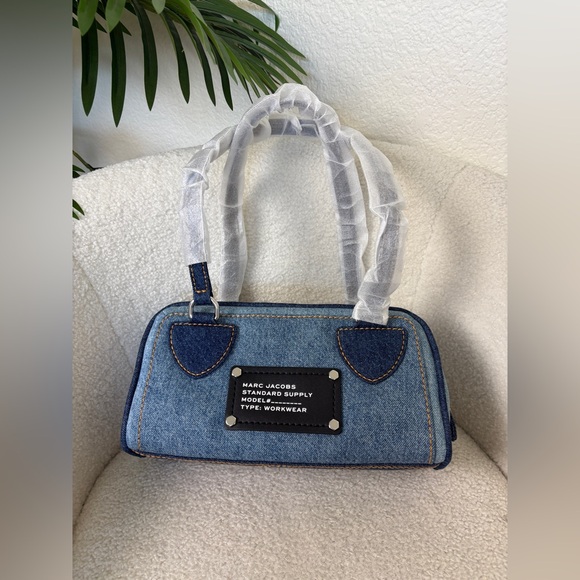 Marc Jacobs Blue Denim Satchel Bag NWT - Picture 1 of 8